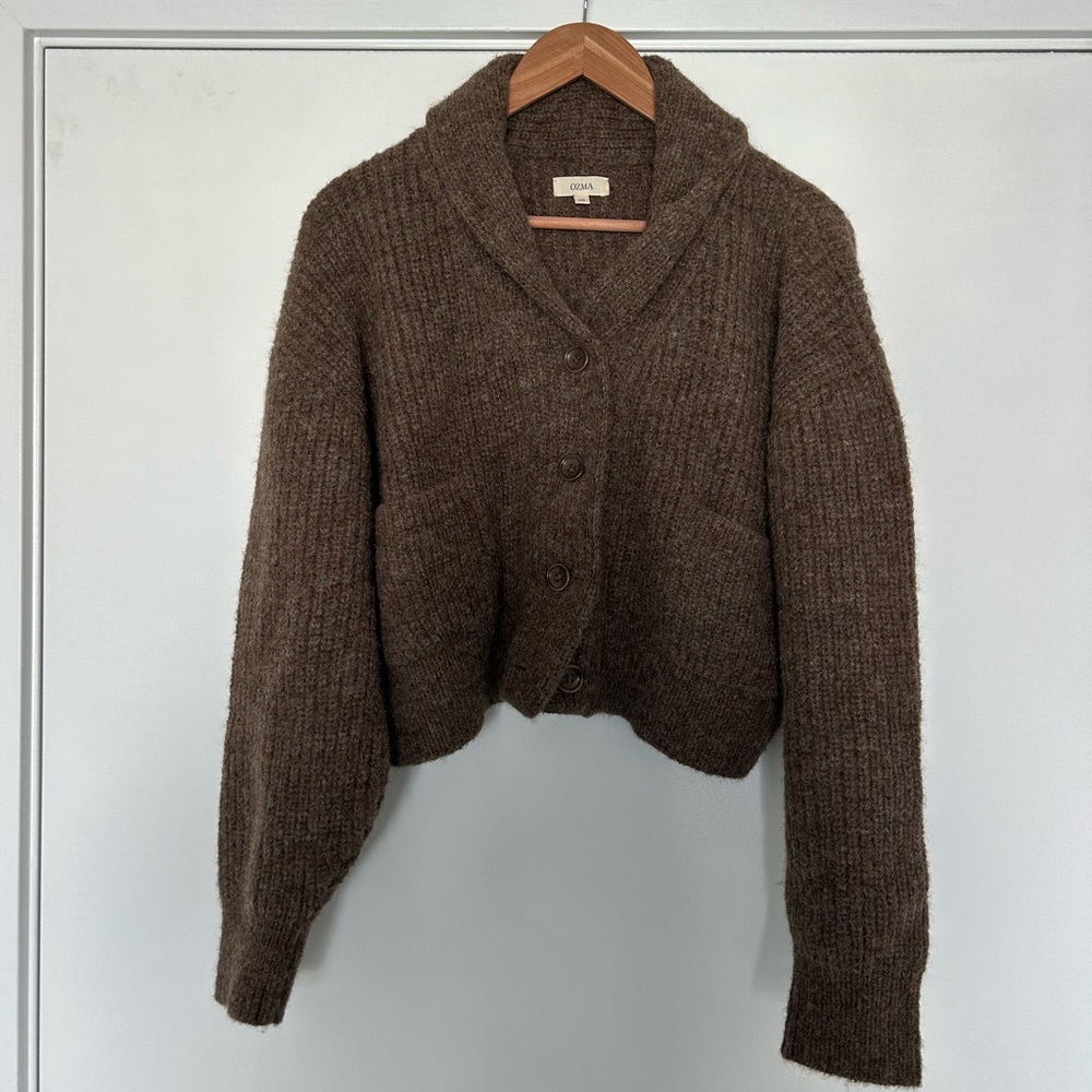 Ozma Sloan cardigan xs (fits oversized so xs-med) in Bark.